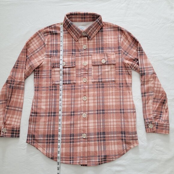 Plaid Shacket Flannel Button Down Womans Small Salty Wave Grunge Academia - Picture 5 of 10